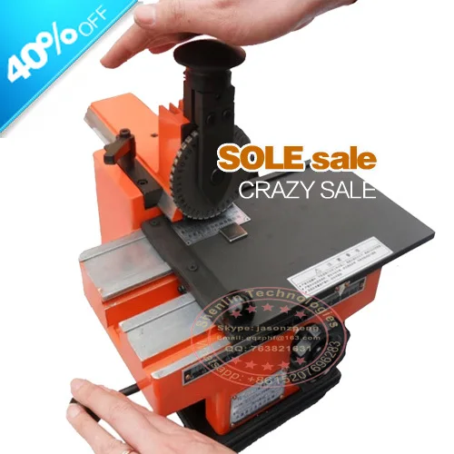 Metal sheet embosser, manual steel embossing machine, aluminum alloy