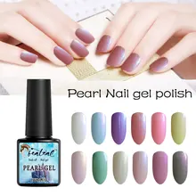 O verniz uv do prego do gel do diodo emissor de luz da cor da pérola do brilho mergulha fora o verniz uv do prego do gel o último primer longo da laca do gel do prego para o prego(China)