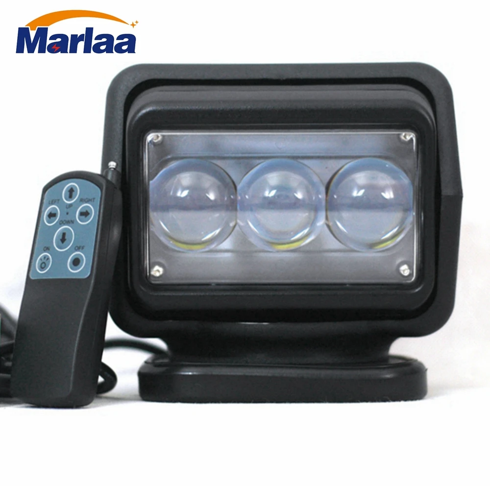 

Marlaa 7 inch wireless remote control rotation light 60w led search light 4x4 headlight for off-road boat vehicle marine