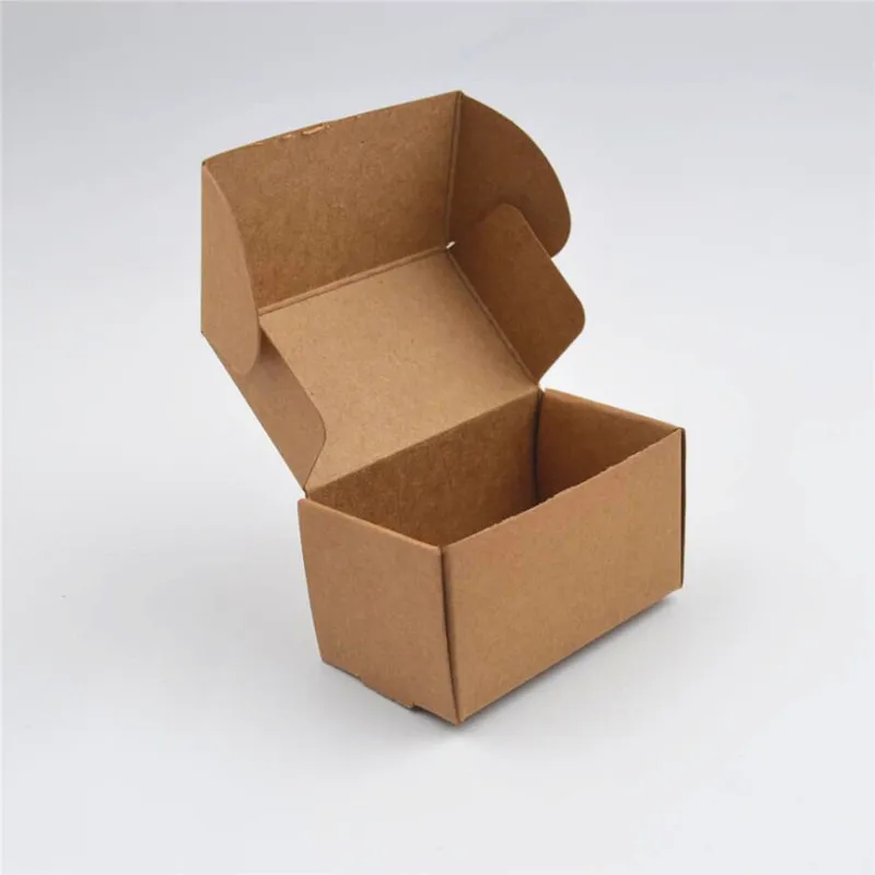 Маленькая коробка из крафт-бумаги, прямоугольная Подарочная бумажная мыльница, x Упаковка из крафт-бумаги, подарочная картонная коробка