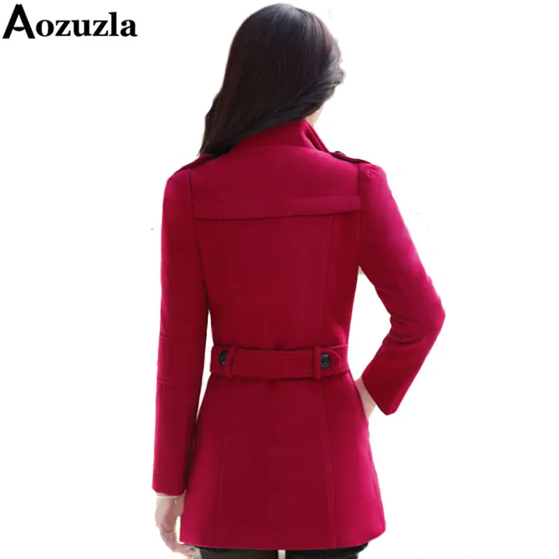 Women Blazers And Jackets 2016 Fashionable Plus Size M-3XL Double Breasted Button Blazers Wool Coat Winter Blaser Femenino Y466