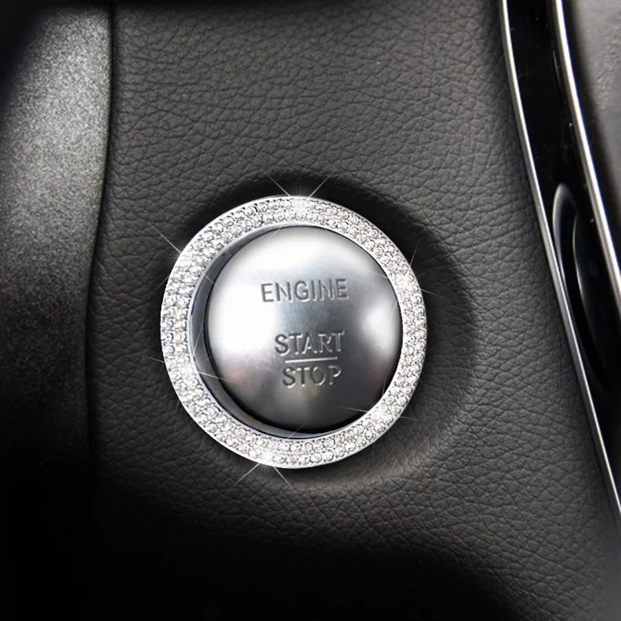 Алмазный двигатель старт стоп зажигания отделка для Mercedes Benz W204 W212 W213 W211 W203 CLA GLA GLC