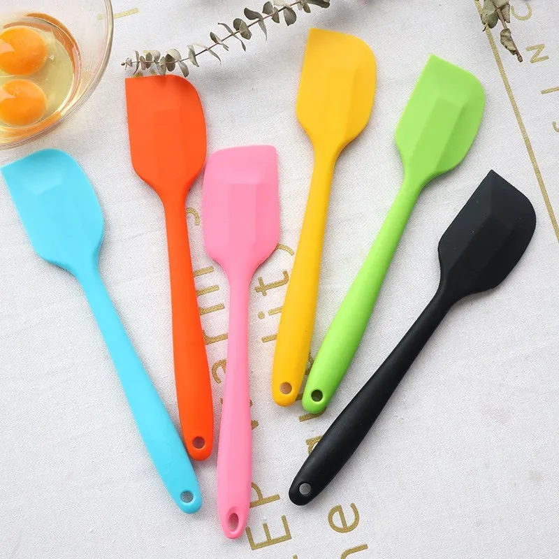 

GLANYOMI Multicolor Food Grade Non Stick Butter Cooking Silicone Spatula Set Cookie Pastry Scraper Cake Baking Spatula Silicone
