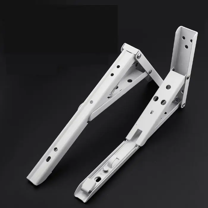 White Triangle Folding Angle Bracket Adjustable Wall Mounted Durable