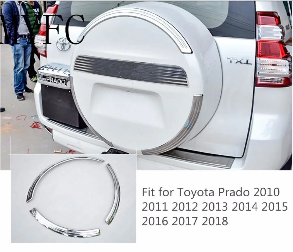 Rear Tail Spare Tire Wheel Cover Trim Frame Decorative For Toyota Prado