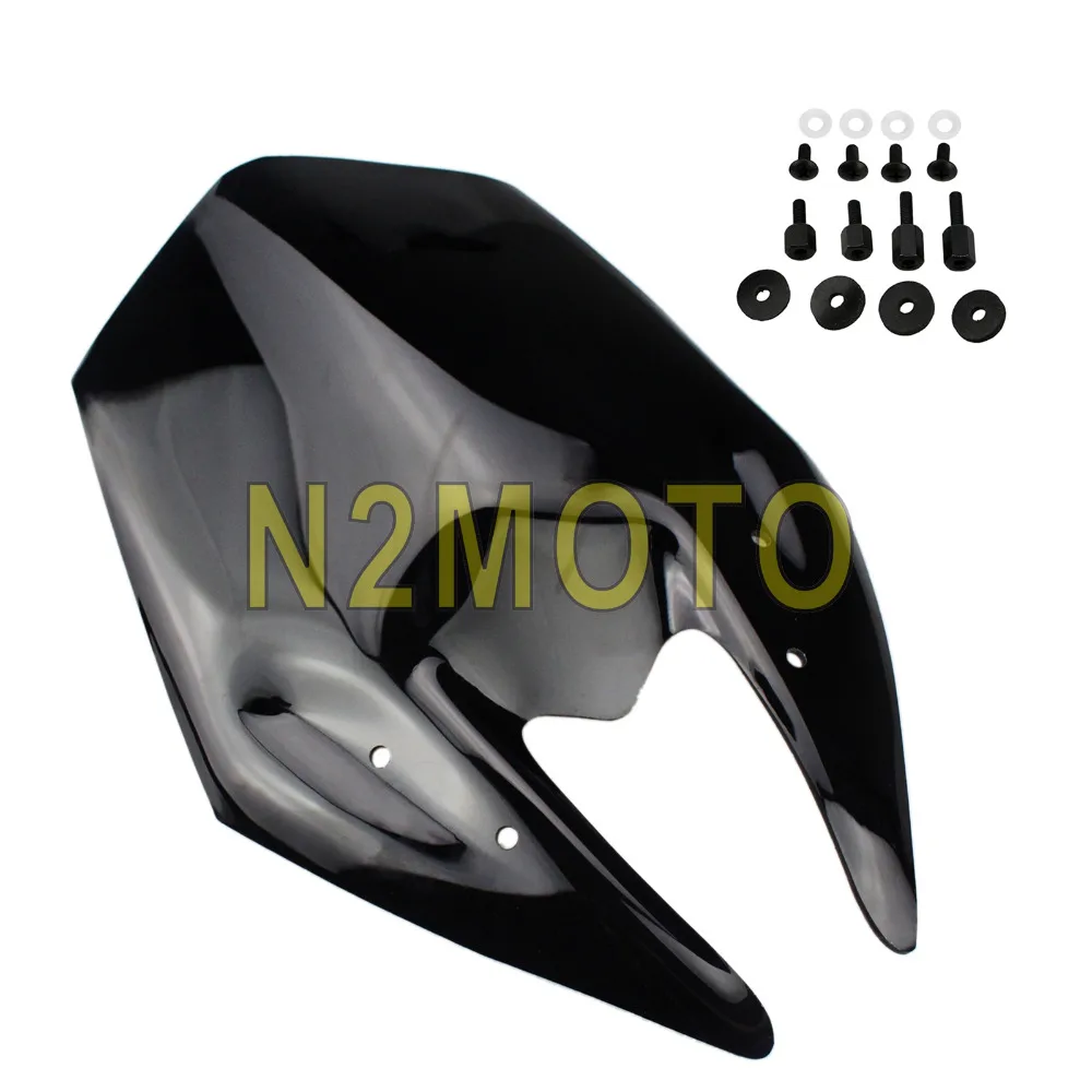 Dark Smoke Motorcycle Windshield Windscreen Black Wind Deflector for