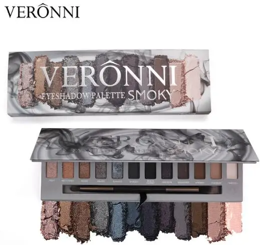 

Professional 12 colors Smoke Matte Eyeshadow Palette Mixed Color Baking Eyeshadow Palette Nude Nude Color Glitter Cosmetic Set