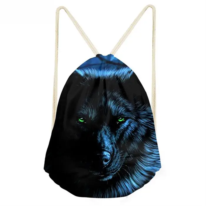 ThiKin Мода 3D животное фигурка лошади мальчик Drawstring сумка женский рюкзак путешествия повседневные Девушки ранец пляжные сумки вечерние - Цвет: As Pictures