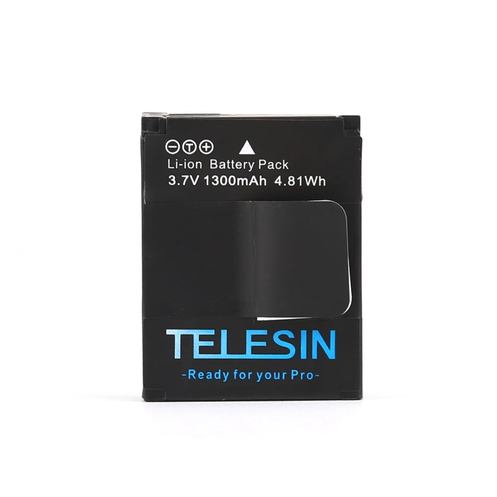 TELESIN Li-ion Battery Pack 3.7V AKKU AHDBT-302 Replacement Back Up Battery for GoPro Hero 3, Hero 3+ Plus Accessories
