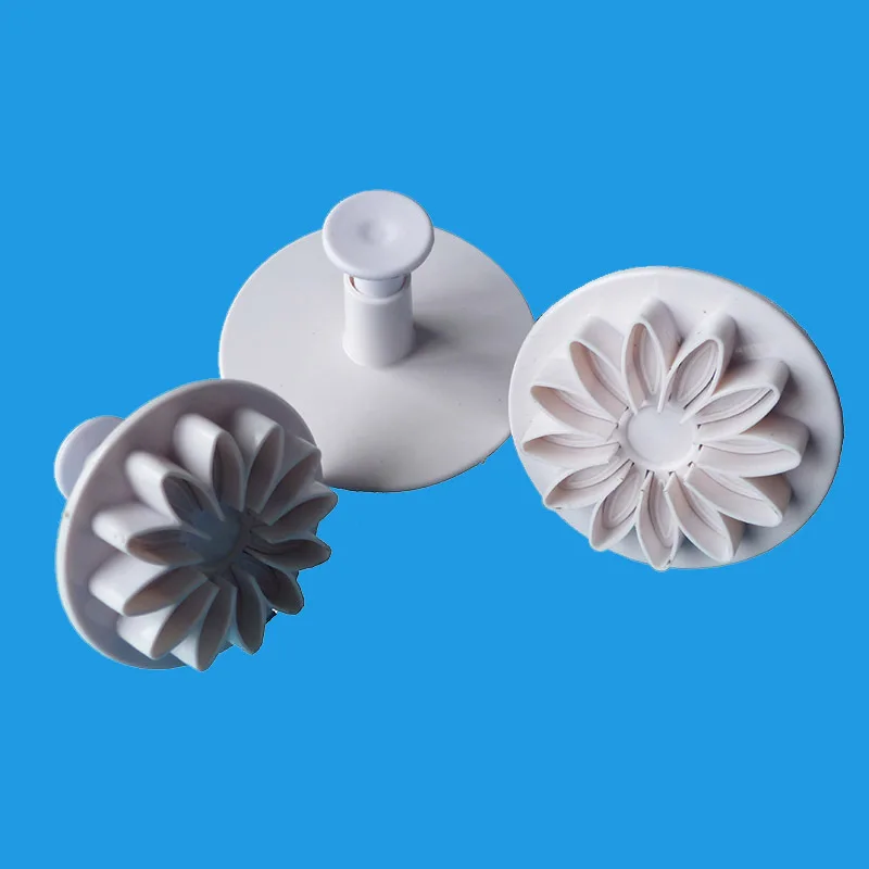 

VOGVIGO Plum Flower Cookie Cutter Fondant Biscuit Mold 3Pcs/Set Plunger Sugarcraft Cake tools Decorating Cake Decorating Tools