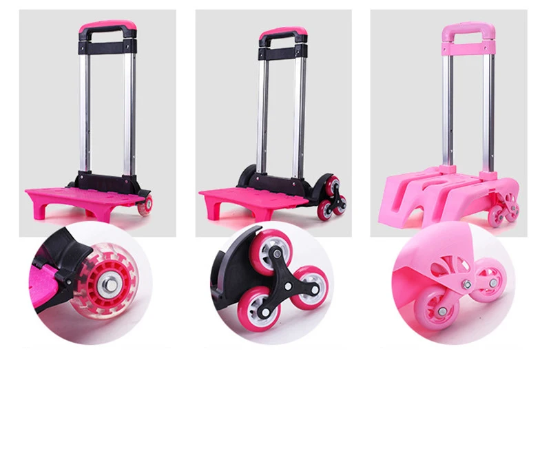 Children Trolley School Bags Mochilas 2/6 Wheels Trolley Luggage For Cartoon Girls backpack Escolar High Quality Schoolbag