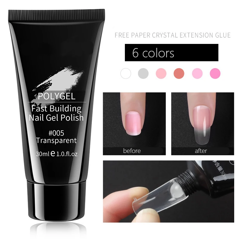 

30ml Poly Gel Crystal Extend UV Nail Gel Extension Builder Polygel Nail Art Gel Lacquer Jelly Acrylic Builder UV Nail Poly Gel