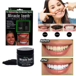 Черный порошок для чистки зубов с активированным углем чудо-зубы естественная активность для чистки зубов порошок белый бамбуковый