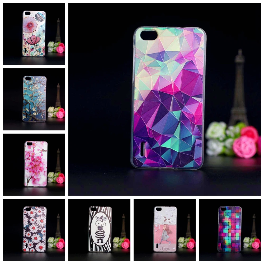 

For Coque Huawei Honor 6 Case Soft Silicone TPU Back Cover For Huawei Honor6 Case 3D Ultra Thin Capa For Honor 6 Phone Case 5.0'