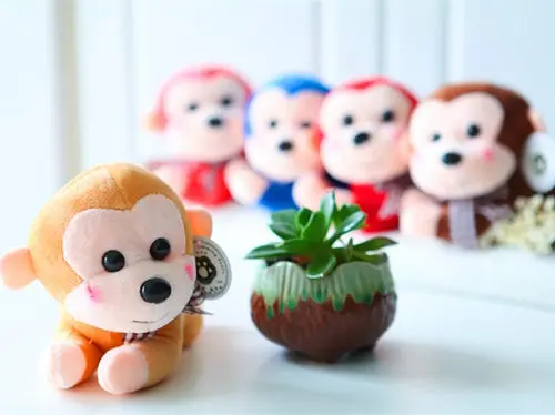 monkey plush pendant toy key chain gift animal soft 4