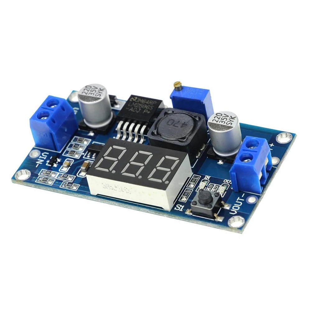 LM2596 LM2596S светодиодный вольтметр DC понижающее Шаг вниз Регулируемый Модуль