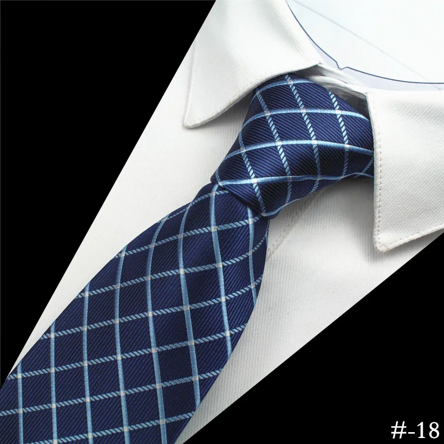 GUSLESON дизайн качество мужской шелковый галстук 8 см в клетку и полоску для мужчин Классическая одежда Бизнес Свадебная вечеринка Gravatas