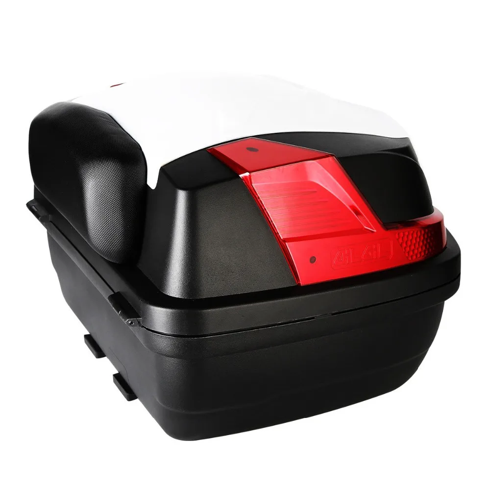 Motorcycle Scooter Cruiser Dirt Bike Rear Tail Box Luggage Trunk Top Case with Passenger