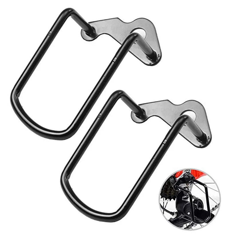 

Black Bicycle Rear Derailleur Hanger Chain Gear Guard Protector Cover Mountain Cycling Transmission Protection Iron Frame