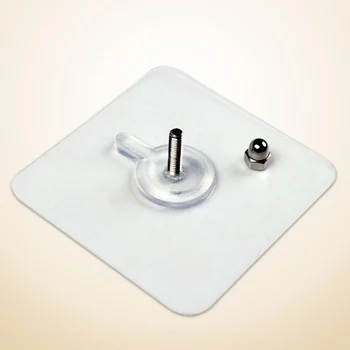 

Load Bearing 8KG Seamless Adhesive Hook Waterproof Transparent Strong Stick Hook Kitchen Wall Hanger - Qty 4