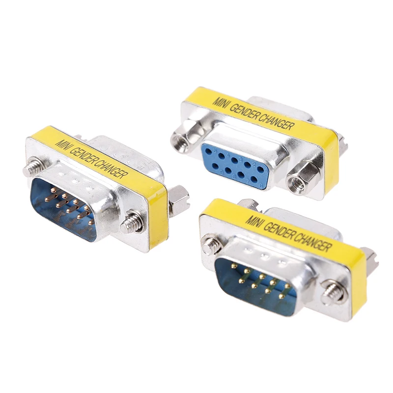 

1Pcs DB9 D-Sub 9pin / 25pin Connectors Mini Gender Changer Adapter RS232 Serial Connectors
