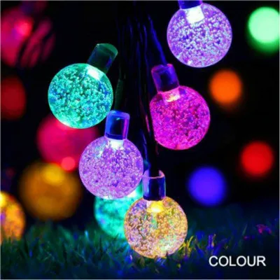 Солнечный свет 6 м 30 светодиодный струнные огни мяч хрустальная гирлянда; осветительная лампа для рождественских садовых украшений уличная лампа - Испускаемый цвет: Multicolor