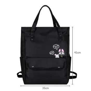

Cartoon Cat Print Backpacks for Teenage Girls Large Capacity Nylon Preppy Style Shoulder Travel School Top-handle Bags mochilas