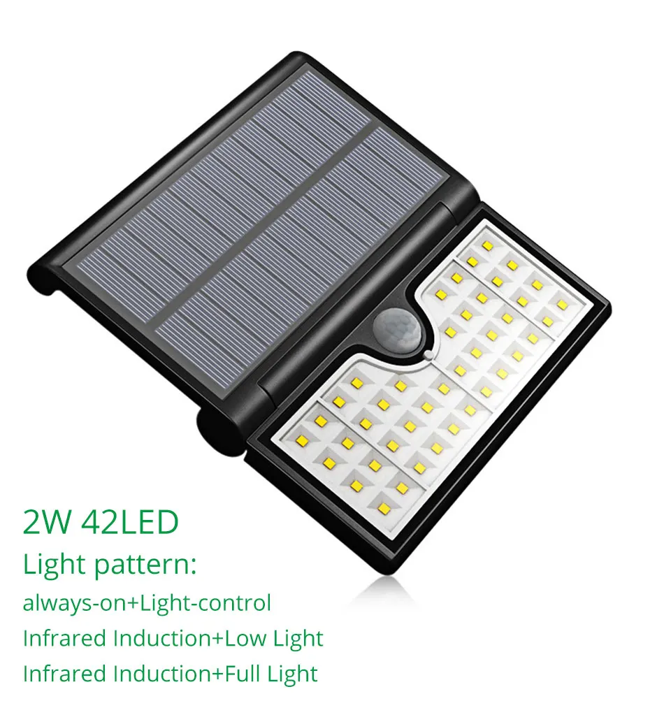 3 Modes Solar Wall Light Street Garden Outdoor Waterproof Modern LED Solar Powered Lamp Lithium Battery ABS Bright And Lasting (4)
