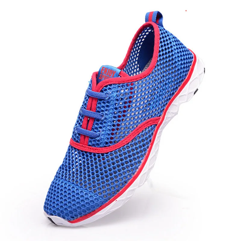الصيف أحذية الرجال المنبع أحذية ماء تنفس أحذية مائية بالشبكة امرأة في الهواء الطلق رياضية صنادل شاطئ الخوض النعال Zapatillas