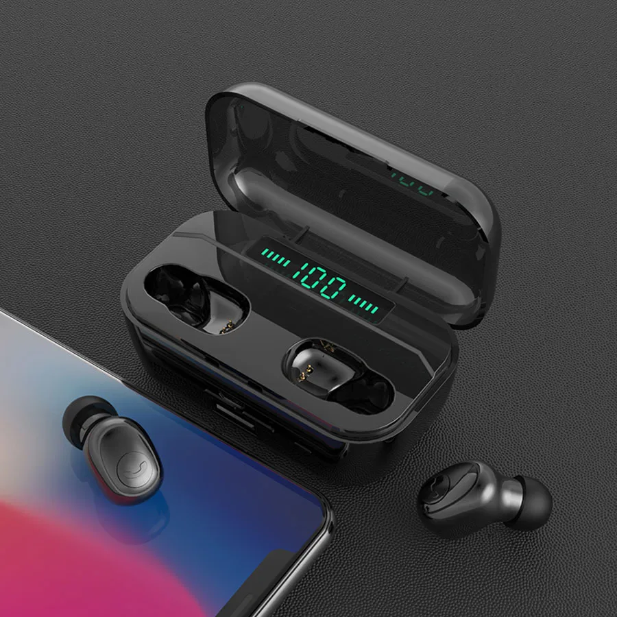 True TWS 5,0 беспроводные Bluetooth наушники для телефона 3D стерео наушники с микрофоном беспроводная зарядка Bluetooth гарнитура
