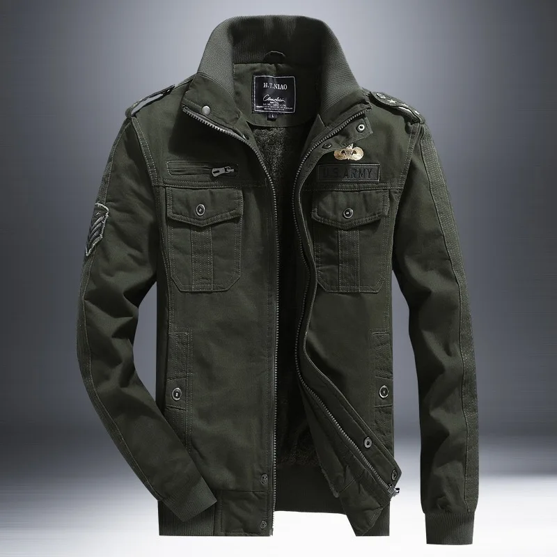 

High Quality Cotton Plus Size 4XL Autumn Military Style Men Bomber Jackets