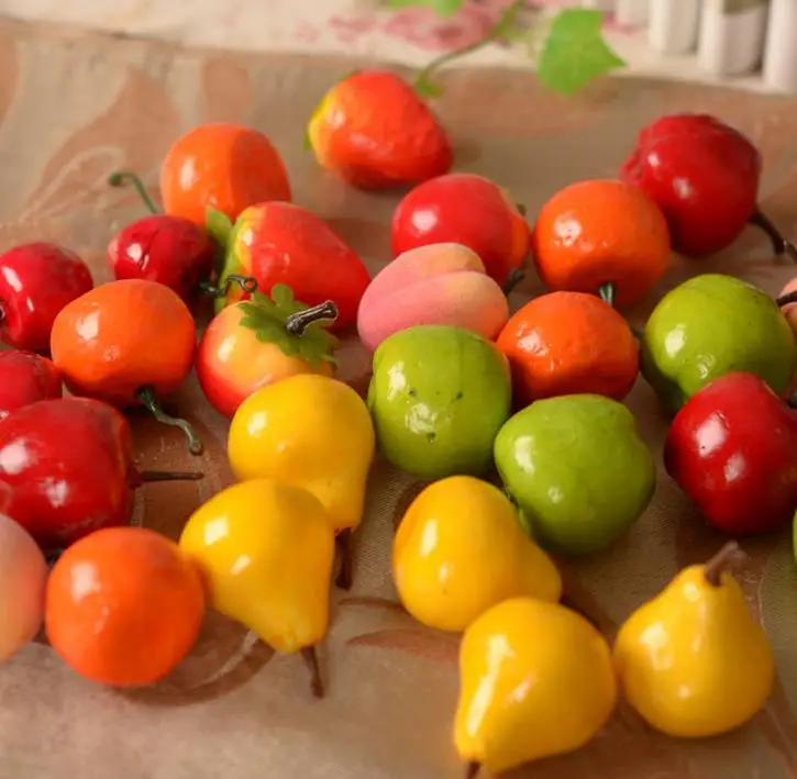 20pcs Mix Diffe Fruit Artificial Foam Mini Fruits Food For 20pcs Mix Diffe Fruit Artificial Foam Mini Fruits Food For Festival Decoration Kitchen Table Wedding Party Vegetable In Dried