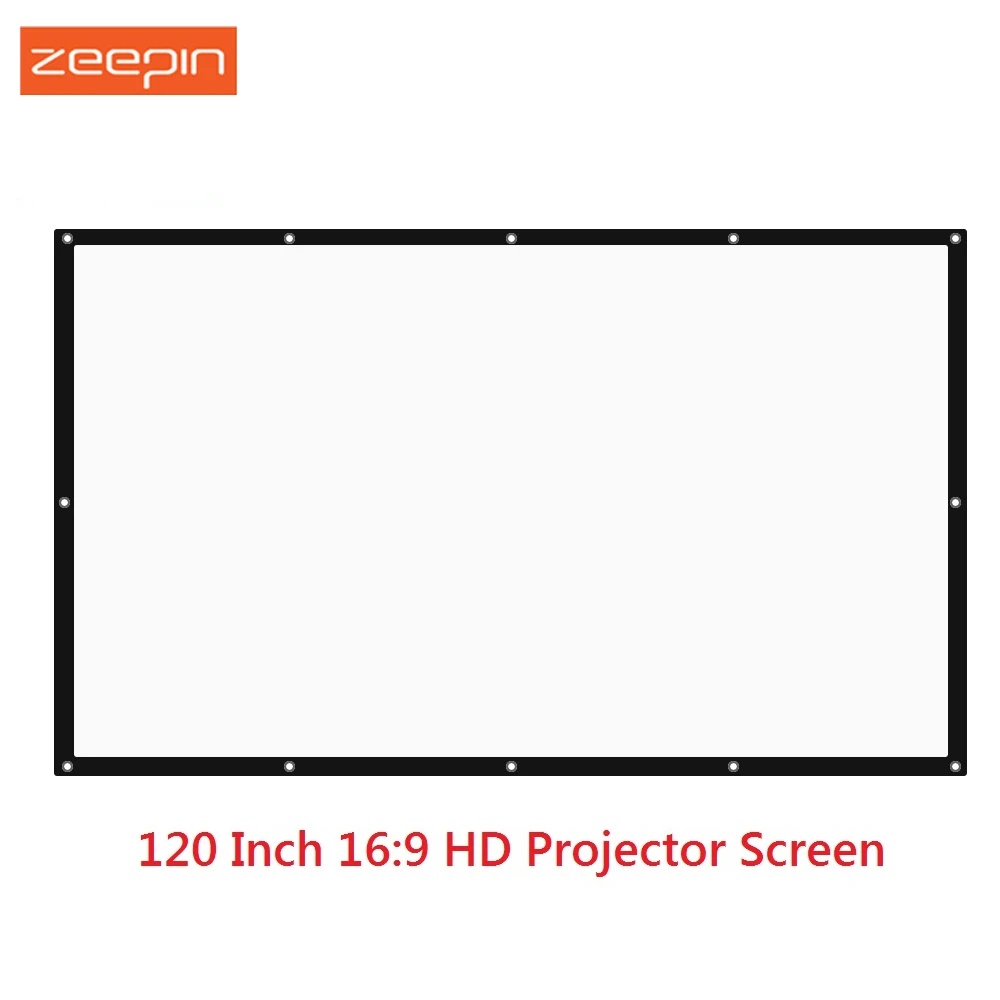 120 inch 169 HD Portable Wrap Fabric Folded Tabletop Front Projection