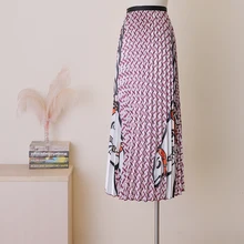 Новая плиссированная юбка с высокой талией на весну и лето женские юбки