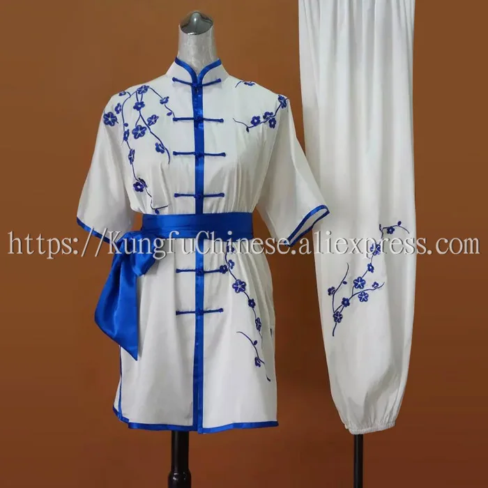 

Chinese wushu uniform Kungfu clothing Martial arts suit taiji sword clothes for women children kids girl embroidered costume