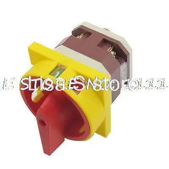

AC 380V 16A 4 Screw Terminals 2 Positions Latching Rotary Cam Changeover Switch