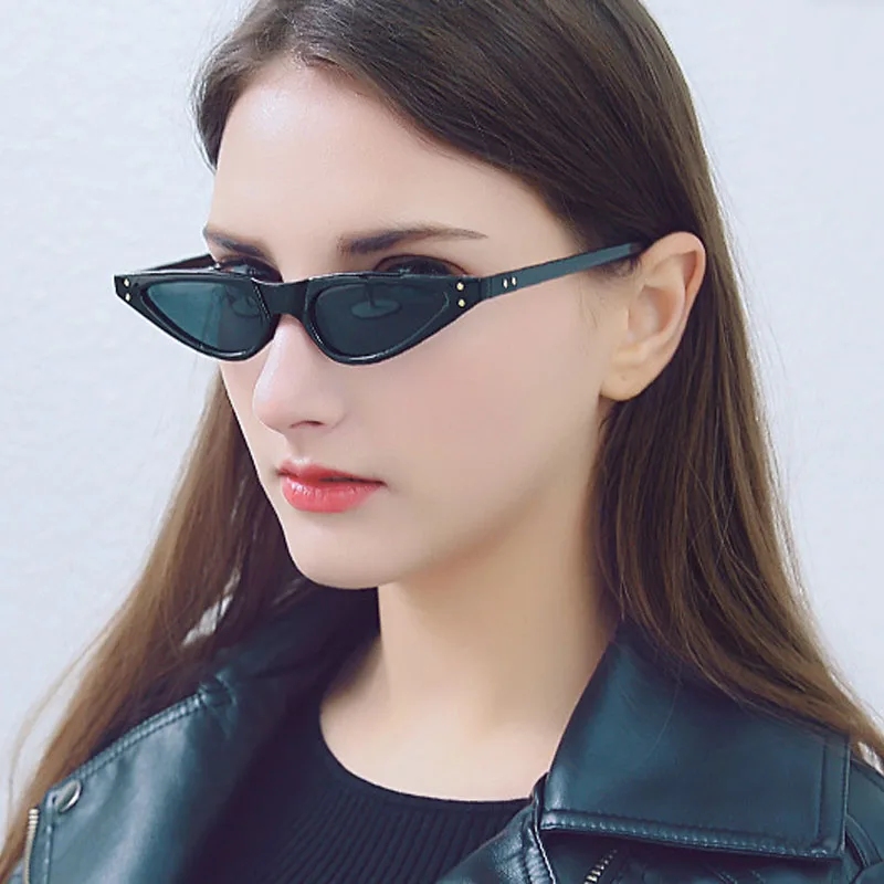 2018 Vintage Triangle Cat Eye Sunglasses Women Trendy Small Cute Cateye