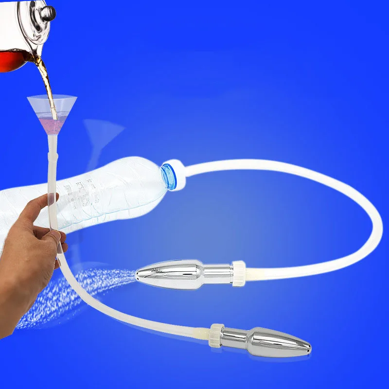 Metal Anal Douche Buttplug Enema Nozzle Clean Funnel Tube Vaginal Cleaner Shower Big Plug Sex Toy For Women Men | Красота и здоровье