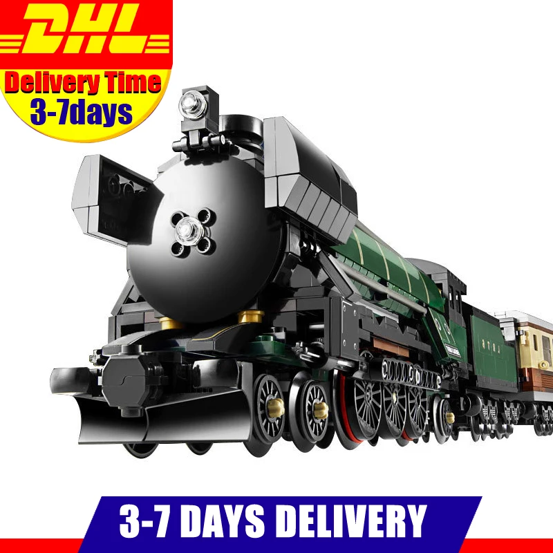 

LEPIN 21005 02008 21006 02010 02009 02038 02039 Technic Emerald Night Train Model Building Kits Block BricksToys 10194