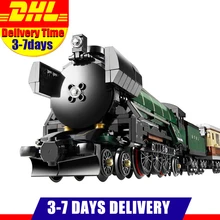 In Stock LEPIN 21005 1085Pcs Technic Series Emerald Night Train Model Building Kits Block Bricks Children