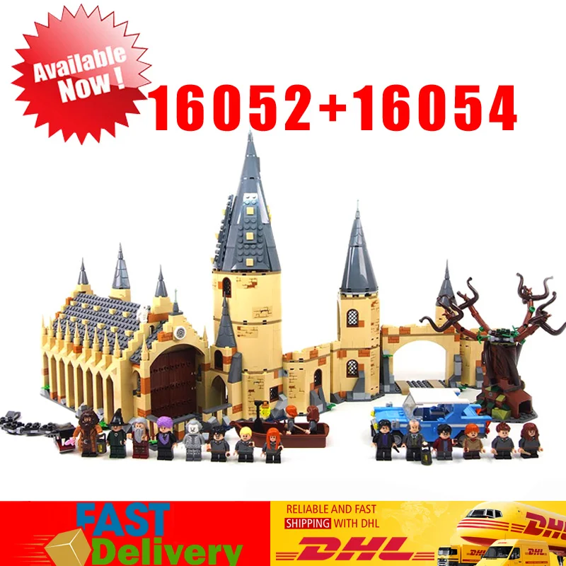 

Lepin 16052 Hogwarts Great Wall +16054 Whomping Willow Model Set Building Blocks DIY Toys Compatible LegoINGlys 71043 75953
