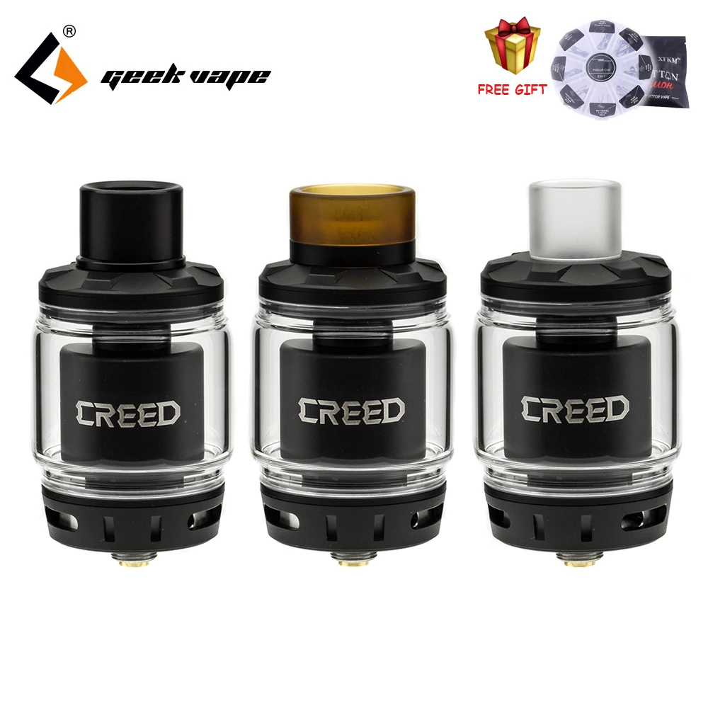 2018 Новый Атомайзеры для электронных сигарет Geekvape Creed RTA с 3 сменные воздушного