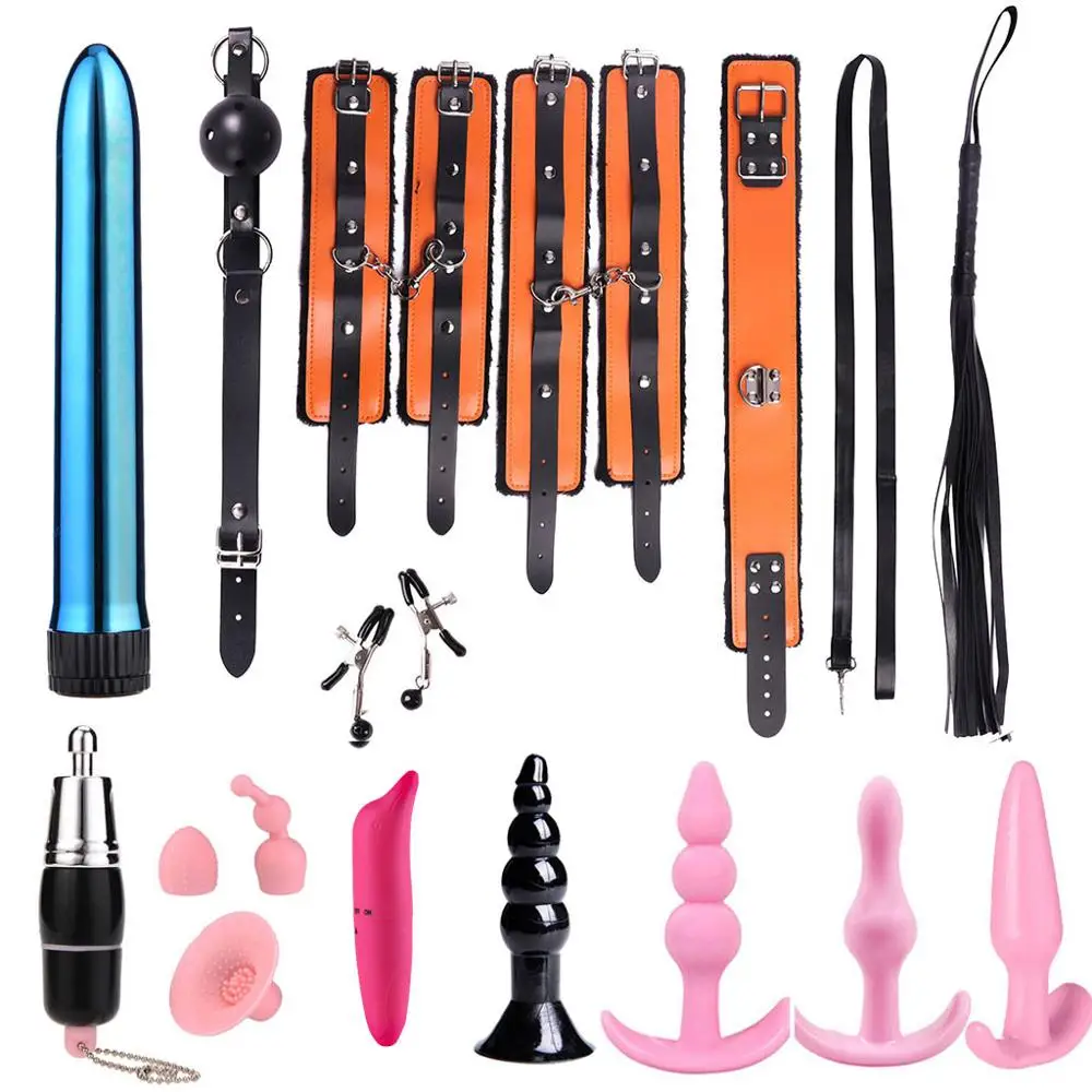 New Sex Toys For Couples SM Couple Suit Bullet Dildo Vibrator Anal Butt Plug Massager Set Love 13Pcs bdsm bondage A50 | Красота и