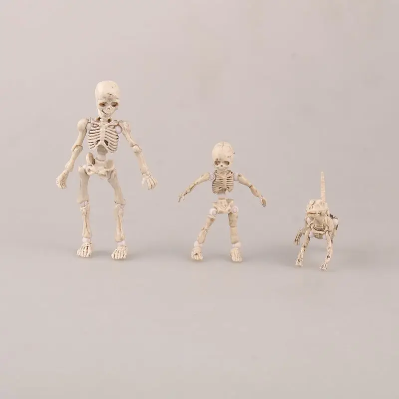 HUong Mr. Bones фигурка скелета модель с собакой стол Книга ПВХ рисунок дети игрушечные лошадки коллекционная подарок