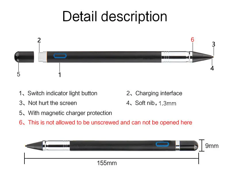 Универсальный высокоточный активный конденсатор ручки стилус сенсорный экран емкостный iOS Android Windows 10 планшет мобильный телефон ноутбуки