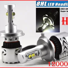 1 компл. H4 HB2 9003 80 Вт 12000LM G8 светодиодный фар Мощность комплект XHP50 чип турбо вентилятор Чистый белый 6500 К вождения Туман автомобильные лампы бул 12/24 В
