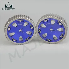 CAM GEARS Pulley KIT MI TSUBISHI EVO 1 2 3 4 5 6 7 8 9 ECLIPSE DSM 4G63 2PCS blue
