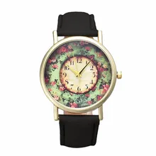 Fashion 2016Gofuly Fashion Wholsale Design Women Dress watches Quartz Watch Pastorale Floral Ladies Watch Free Shipping