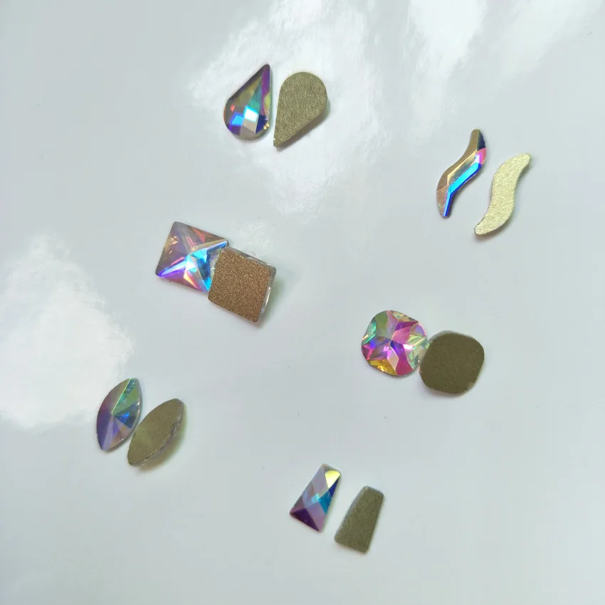 

Crystals 10pcs 30 Shapes Nail Art Decorations Rhinestones All for Nails Diamond Stone Accessories Supplies AB 3D Gems Charm