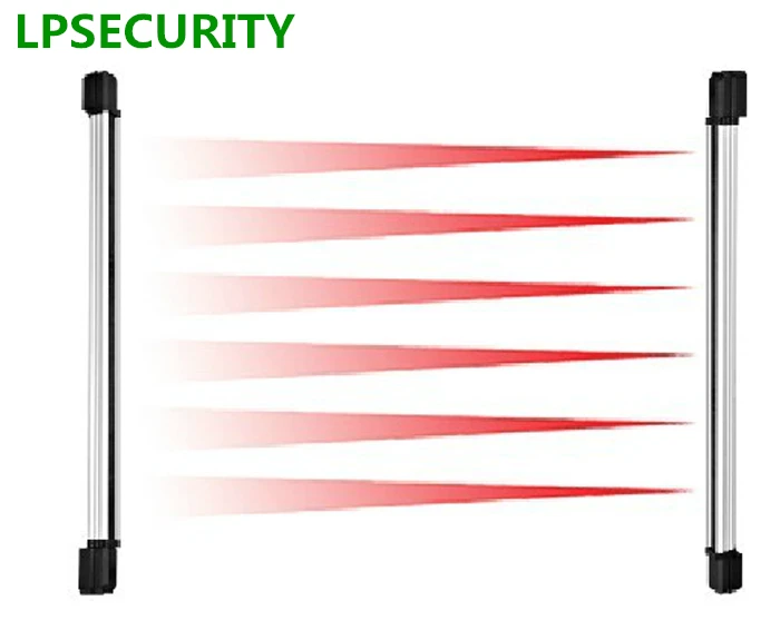 

LPSECURITY IR Beam Sensor 76cm height 10m 4 Beams Alarm Security Wired Active Infrared Barrier Gate Window Detector